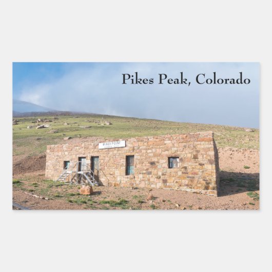 Station House in Pikes Peak Rechthoekige Sticker (Voorkant)