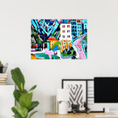 Station in Davos, Ernest Ludwig Kirchner schilderi Poster (Thuiskantoor)