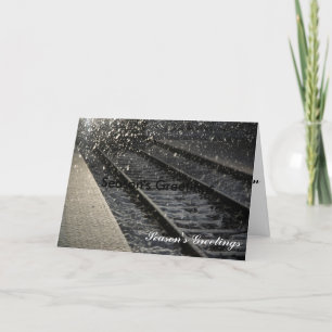 Station in de Winter Feestdagen Kaart