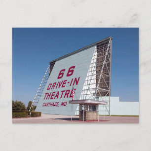 Station in het theater, Route 66, Carthage, Missou Briefkaart