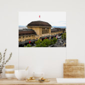Station Lausanne in Zwitserland Poster (Keuken)