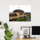 Station Lausanne in Zwitserland Poster (Thuiskantoor)