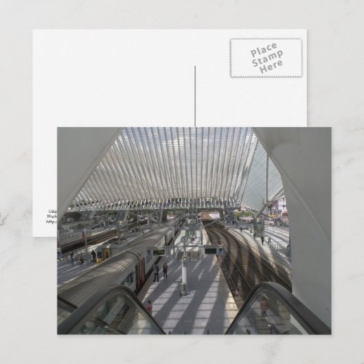 Station Luik-Guillemins Briefkaart (Voorkant / Achterkant)