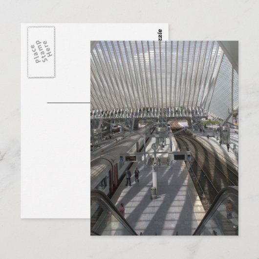 Station Luik-Guillemins Briefkaart (Voorkant / Achterkant)