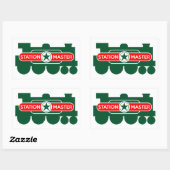 Station Master, trein Rechthoekige Sticker (Vel)