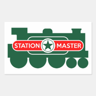 Station Master, trein Rechthoekige Sticker