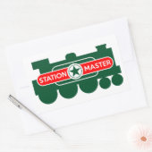Station Master, trein Rechthoekige Sticker (Envelop)