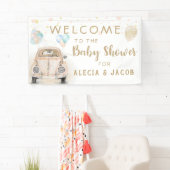 Station met Baby shower Gold Peach Spandoek (Insitu)