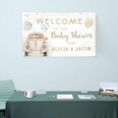 Station met Baby shower Gold Peach Spandoek (Beurs)