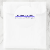 Station met Fire COP Cadeft-sticker Ronde Sticker (Tas)