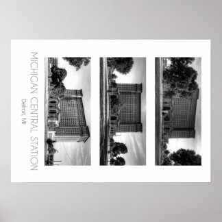 Station Michigan Central Train Poster