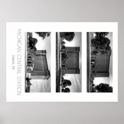 Station Michigan Central Train Poster (Voorkant)