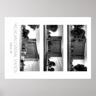 Station Michigan Central Train Poster