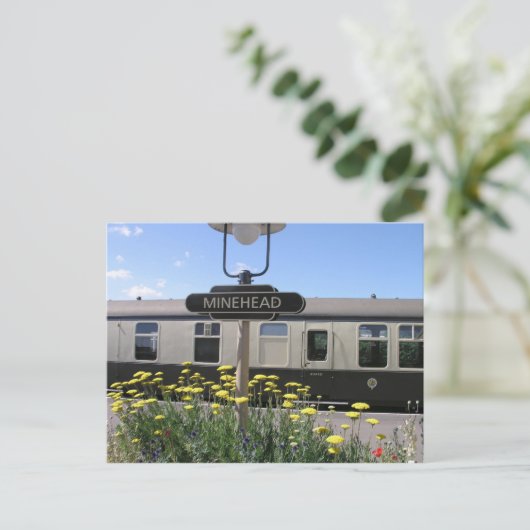 Station Minehead, Somerset Briefkaart (Staand voorkant)