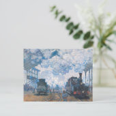 Station Monet - Saint-Lazare, aankomst trein Briefkaart (Staand voorkant)
