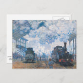 Station Monet - Saint-Lazare, aankomst trein Briefkaart (Voorkant / Achterkant)