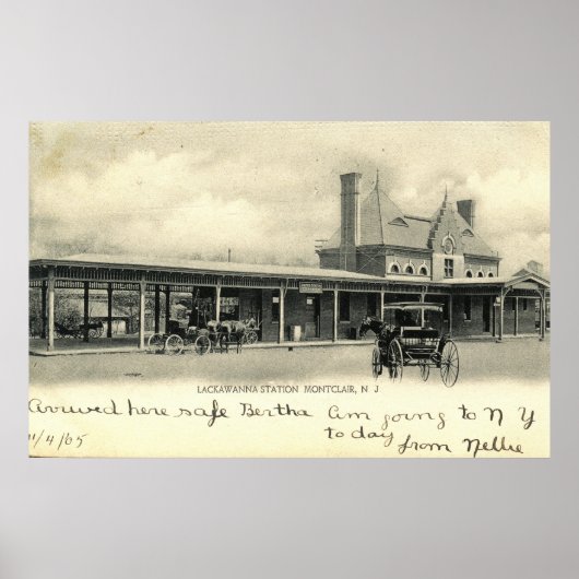 Station Montclair Train, New Jersey 1905  Poster (Voorkant)