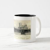 Station Montclair Train, New Jersey 1905  Tweekleurige Koffiemok (Voorkant rechts)