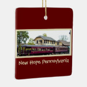 Station New Hope Train Keramisch Ornament (Rechts)