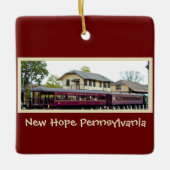Station New Hope Train Keramisch Ornament (Voorkant)