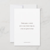 Station Nine, Jezus herfst #3, Kaart gebeden (Achterkant)