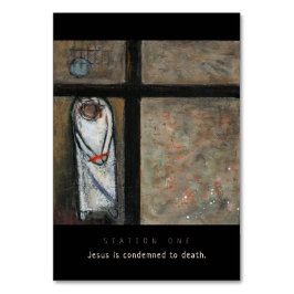 Station One, Jesus veroordeelde de Kaart van gebed