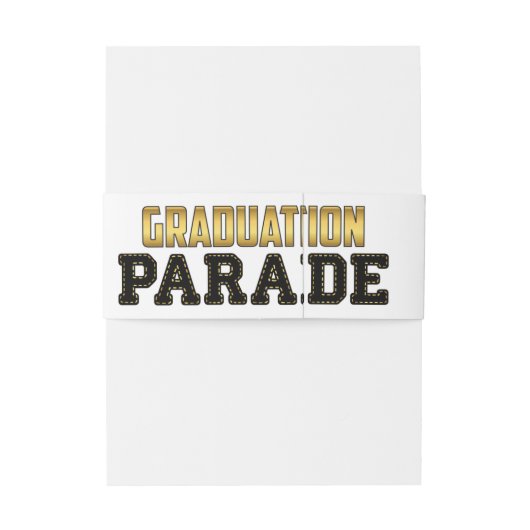 Station op Afstuderen Parade Uitnodigingen Wikkel (Achterkant Voorbeeld)