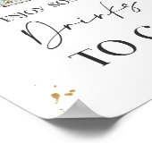 Station op Baby shower Decor Sign Blue Floral Poster (Hoek)