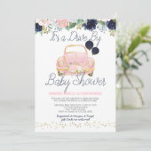 Station op Baby shower Parade Kaart (Staand voorkant)