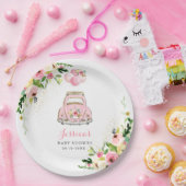 Station op Baby shower Roze Floral Paper Bord Deco (Feest)