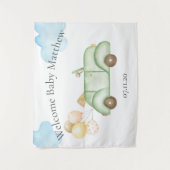 Station op Baby shower Wandkleed (Voorkant)