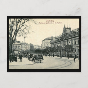 Station Post Kantoor, Heidelberg, Duitsland Vin Briefkaart