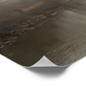 Station Road Bridge in the Fog (kleur) Poster (Hoek)