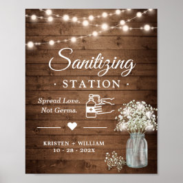 Station Rustic Baby's dikke lichten reinigen Poster
