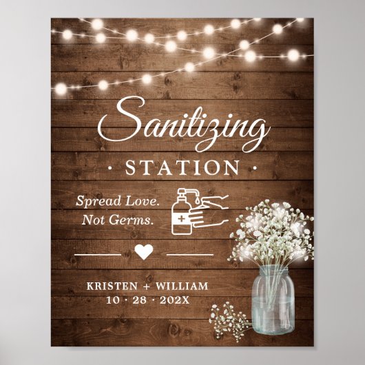 Station Rustic Baby's dikke lichten reinigen Poster (Voorkant)