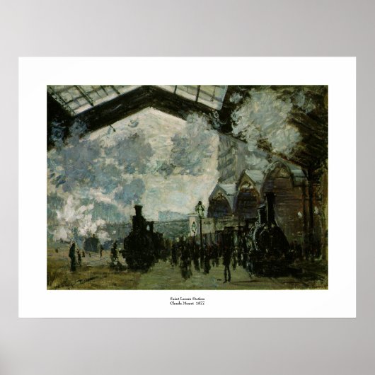 Station Saint Lazare door Claude Monet Poster (Voorkant)