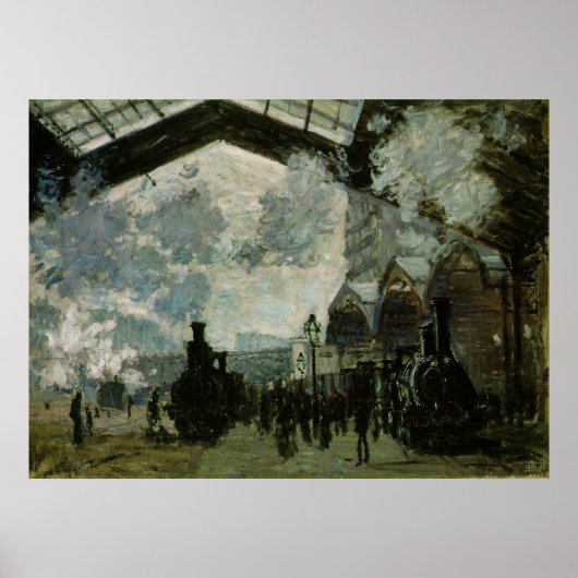 Station Saint Lazare door Claude Monet Poster (Voorkant)