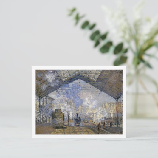 Station Saint-Lazare, Monet Briefkaart (Staand voorkant)