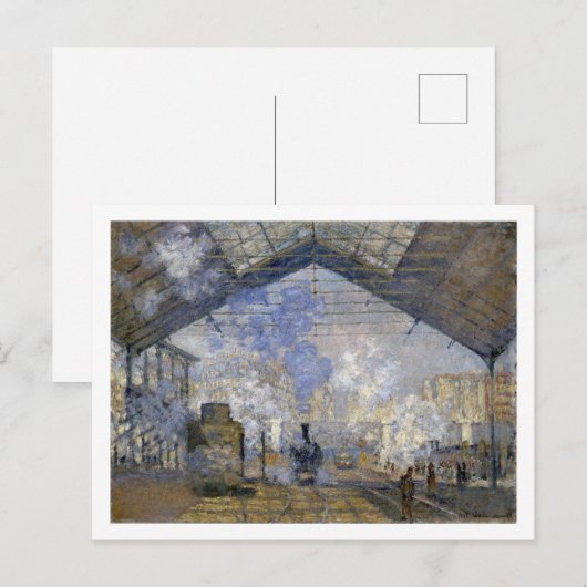 Station Saint-Lazare, Monet Briefkaart (Voorkant / Achterkant)