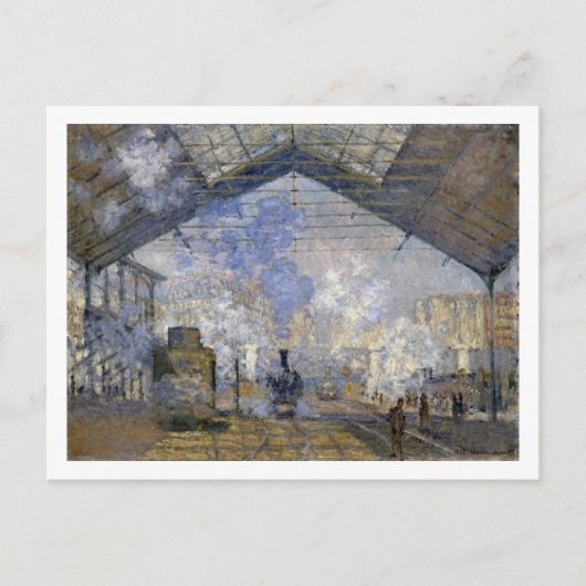 Station Saint-Lazare, Monet Briefkaart (Voorkant)