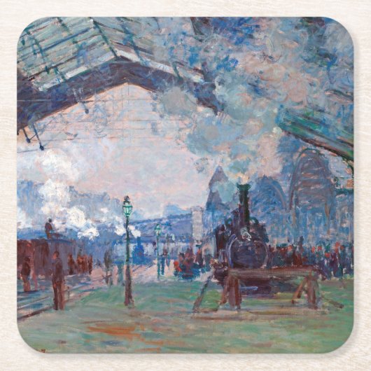 Station Saint-Lazare, Monet Kartonnen Onderzetters (Voorkant)