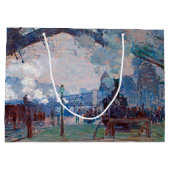 Station Saint-Lazare, Monet Large Gift Bag Groot Cadeauzakje (Achterkant)