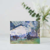 Station Saint-Lazare, Normandy Train, Claude Monet Briefkaart (Staand voorkant)