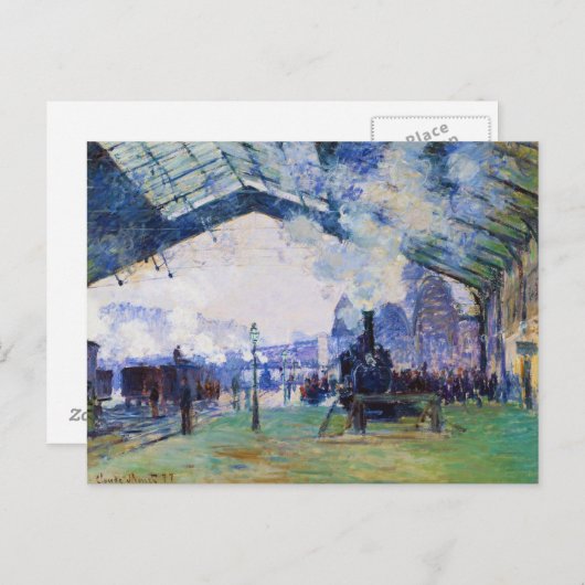 Station Saint-Lazare, Normandy Train, Claude Monet Briefkaart (Voorkant / Achterkant)