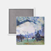 Station Saint-Lazare, Normandy Train, Claude Monet Magneet (Voorkant / Achterkant)