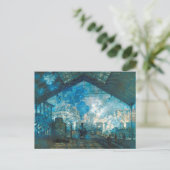 Station Saint Lazare Train door Claude Monet Briefkaart (Staand voorkant)