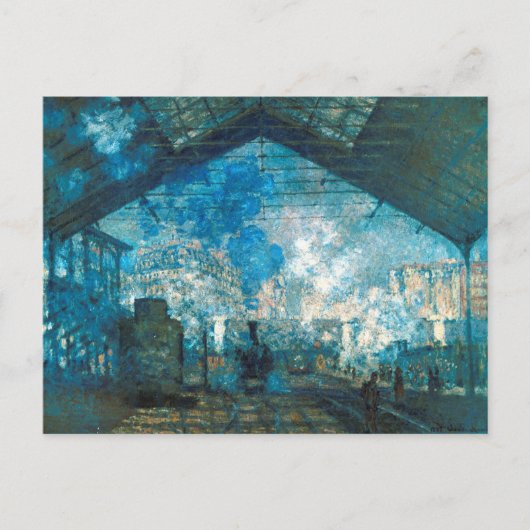 Station Saint Lazare Train door Claude Monet Briefkaart (Voorkant)