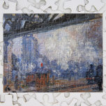 Station Saint Lazare Train door Claude Monet Legpuzzel<br><div class="desc">La Gare Saint-Lazare, Uitzicht van buitenaf (1877) van Claude Monet is een schilderij van het impressionisme, een kunstschilderij, onderdeel van een 12 schilderserie. De Gare Saint-Lazare, een van de grootste en drukste treinstations in Parijs. Over de kunstenaar: Claude Monet was een oprichter van de Franse impressionistische schilderbeweging, waarbij de meeste...</div>