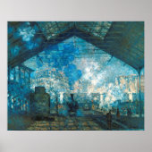 Station Saint Lazare Train door Claude Monet Poster (Voorkant)