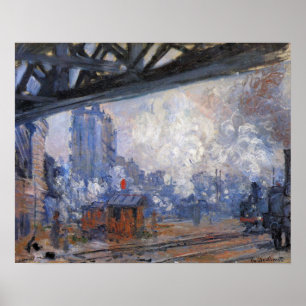 Station Saint Lazare Train door Claude Monet Poster